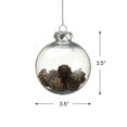 thumbnail image 4 of Allstate 3.5" Mini Pine Cone Filled Christmas Ornament - Clear/Brown, 4 of 5