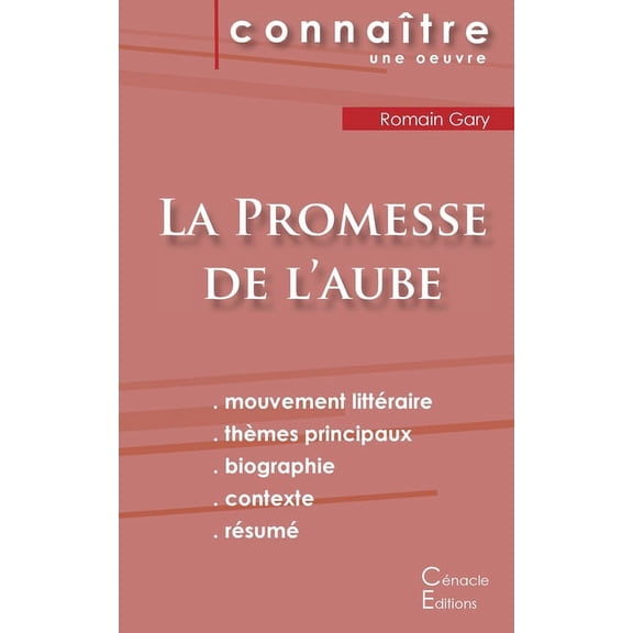 Fiche de lecture La Promesse de l'aube de Romain Gary (Analyse littéraire de référence et résumé complet), (Paperback)