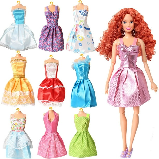 Rainbow Handmade Dresses for Barbie Doll, Pack of 9 - Walmart.com