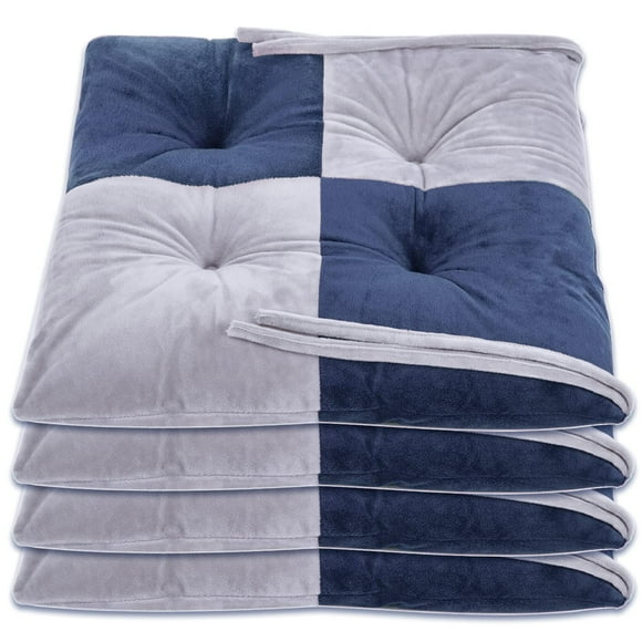 WONDER MIRACLE 4 in 1 Pack Chair Pads | Seat Cushion,Machine Wash & Dryer Friendly (F-Mix Color 16"