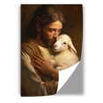 thumbnail image 2 of Lotusprinthandmade Jesus and Lamb Christian Poster 12" x 18”, Jesus Christian Canvas, 2 of 5