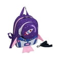 thumbnail image 2 of Minnieouse Mochila impermeable antipérdida para niños, pertenencias para niños, bolsa segura y seca para niños con cohete 3D de dibujos Mochilas Púrpura, 2 of 6