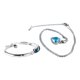 thumbnail image 5 of Conjunto de pulsera y collar con diamantes de imitación azules para mujer, pulsera de platino de imitación galvanizada a la moda, joyería, 5 of 15