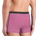 thumbnail image 3 of Goofa Pink Gingham Printed Men's Boxer Briefs Underwear, Moisture-Wicking Underwear, Trunk,Soft and Breathable Cotton Underwear-Medium, 3 of 9