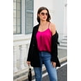 thumbnail image 6 of Zeagoo Women's Silk Satin Tank Tops Adjustable Spaghetti Strap Smooth Camisole V Neck Causal Basic Blouse, 6 of 9