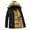 Black, variant on Brondbend Mens Winter Coats Man Jacket Hooded Long Sleeved Zipper Pocket Outerwear Solid Color Warm Jacket Loose Fit Travel Tops Black