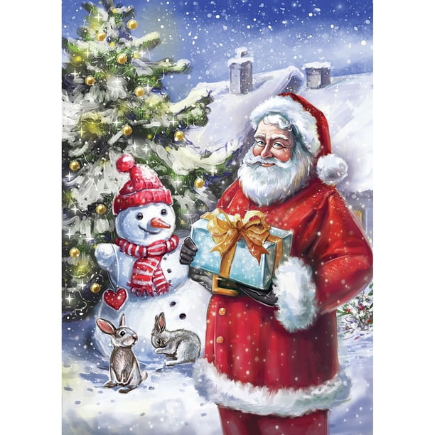 Pintura de diamante (DB6226) Papá Noel 5D DIY Mosaico cuadrado Punto de cruz (B1523) 40x50cm FLhrweasw Nuevo