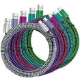 thumbnail image 1 of QQLIKE - Cable USB tipo C, paquete de 5 cables USB C trenzados de nailon 3A, cargador de carga rápida para Samsung Galaxy S9/S8 Note8/9 20 10 S21 S20 S10 Plus C, 1 of 5