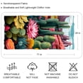 thumbnail image 2 of Cactus Beautiful Translucent Chiffon Yarn Hair Scarf 180*73 (70.86*28.7in) - Light and Breathable Silk Wrap, 2 of 6