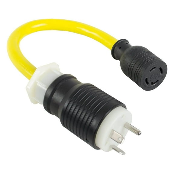 PTT30L1430 1.5-Feet Generator Locking Adapter RV 30-Amp Plug to 30-Amp 125/250-Volt L14-30R Female