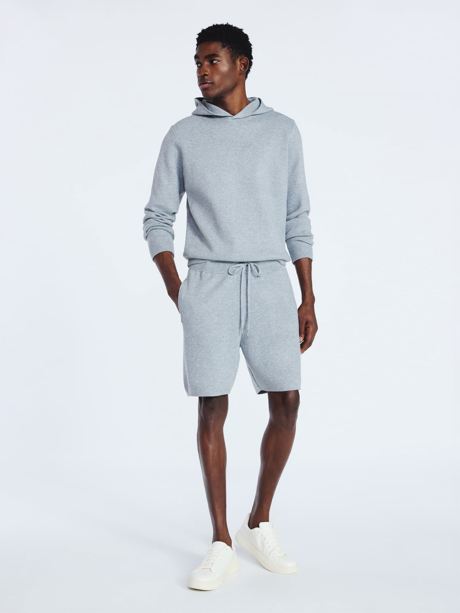 Free Assembly Men's Pull On Sweater Shorts, 7" Inseam, Sizes S-3XL