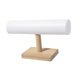 thumbnail image 2 of Soporte para pulseras Organizador de pulseras para hombres y mujeres Soporte para reloj estable con barra en T Cuero blanco PU, 2 of 9