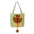 thumbnail image 1 of Cat Dog Small Pet Canvas Tote Bag - Lion Shaped Pet Carrier Handbag For Outdoors - Blue, 1 of 5