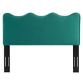 thumbnail image 5 of Headboard, Full Queen Size, Velvet, Teal Blue, Modern Contemporary Urban Design, Bedroom Master Guest Suite, 5 of 10