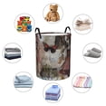 thumbnail image 4 of Daiia Vintage Collage Girl Butterfly Round Laundry Basket with Handles Thickened Waterproof Circular hamper,Dirty Clothes Storage Basket for Bedroom,Bathroom,College Dorm-Small, 4 of 6