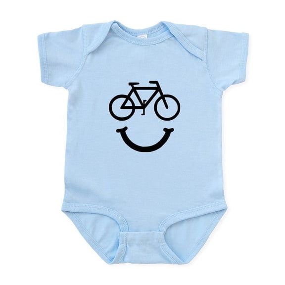 CafePress - Bike Smile Infant Bodysuit - Baby Light Bodysuit, Size Newborn - 24 Months