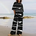 thumbnail image 2 of Hauts à Manches Courtes pour Femmes Costume d'Été Mode Short Imprimé Pantalons Colorés Costume Décontracté Deux Pièces Hauts à Manches Courtes pour Femmes Hauts d'Été pour Femmes avec Manches, 2 of 10
