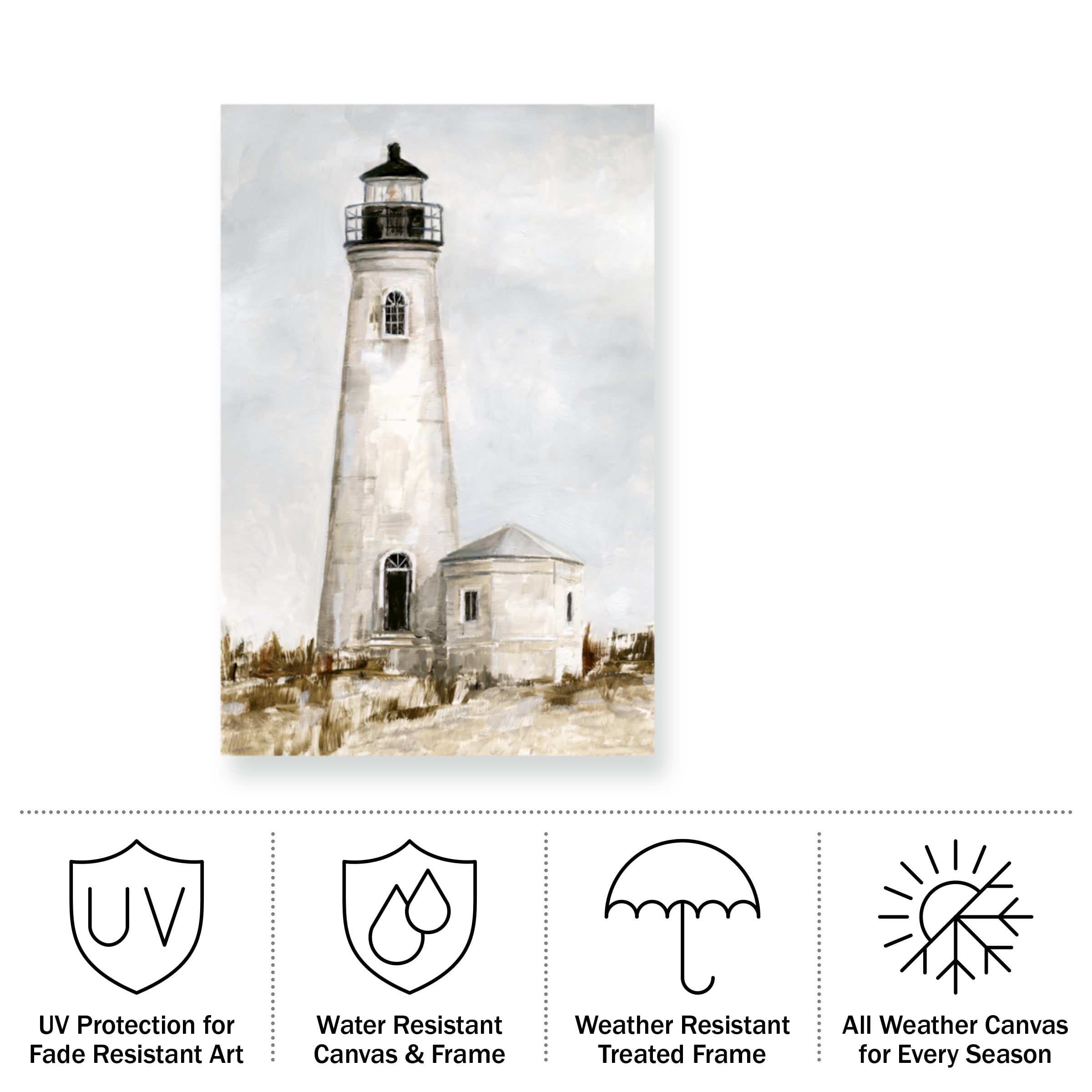 Ethan Harper 'Rustic Lighthouse I' Outdoor All-Weather Wall Decor