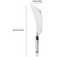 thumbnail image 2 of GIXUSIL 14.37*2.6*0.63Inch Crescent Pot Strainer Stainless Steel Grease Pasta Strainer Insert Drainer with Handheld for Different Pot Pan Kitchen Tool -Silver, 2 of 9