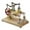 Gold, variant on Htovila Stirling Engine Kit Hot Air Motor Model Physical Dual Engine Generator Model with Flywheel Design Science Experiment Wooden Base DIY Education for Teacher Adults School Office Decor