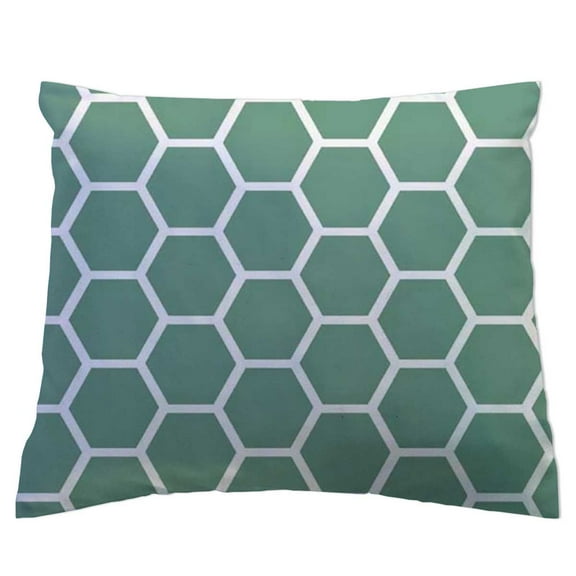 SheetWorld Twin Pillow Case, 100% Cotton Woven 20 x 26, Seafoam Blue Honeycomb