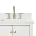 thumbnail image 5 of ARIEL 67" White Double Bathroom Vanity with 1.5" Edge Pure White Quartz Countertop & Backsplash, 2 Rectangular Sinks, 4 Soft Closing Doors, 6 Full Extension Dovetail Drawers, Brushed Nickel, 5 of 10