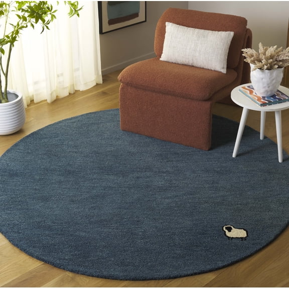 Safavieh Himalaya April Novelty Area Rug, Blue, 6' x 6' Round
