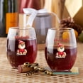 thumbnail image 3 of Hello Winter Pomeranian Football Snowman Welcome Snowy Morning 15oz Stemless Wine Glass Mug Pom Dog Lover Gifts Wine Glasses Cup - 01012, 3 of 5