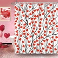 thumbnail image 2 of Valentines Shower Curtain, Romantic Love Shower Curtain Set for Valentine''s Day Waterproof Red Heart Mother''s Day Shower Curtain with Hooks, 84x72 Inch, 2 of 6