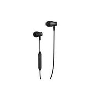 Black Wired Earphones with Mic and USB-C Adapter, 3.5mm Jack