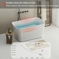 thumbnail image 3 of Resenkos Freestanding Soaking Bathtub, Bathtub, 49'' Acrylic Freestanding Soaking Bathtub, Square-shape Japanese Soaking Hot Tub, Glossy White, 3 of 15
