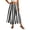 Black, variant on Womens Maxi Skirts Striped A Line Elastic Waist Summer Beach Vacation Flowy Skirt Black L