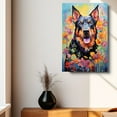 thumbnail image 4 of Thuan Beauceron Dog Flower Art Print Canvas, Wall art Painting Decor, Puppy Pop Art Home Decor Artwork For Bedroom Living Room Bathroom Decor, Puppies Colorful Photo, 4 of 6