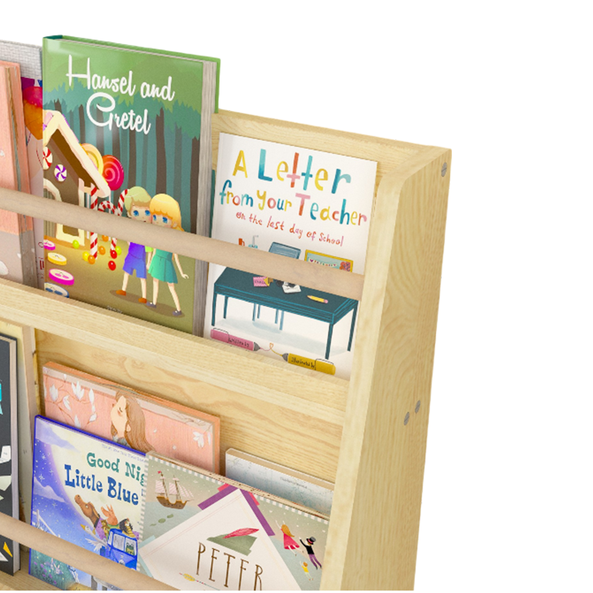 Kids Furniture 3 Tier Kids Book Shelf,Kids Book Rack, Helps Keep Bedrooms, Playrooms, and Classrooms Organized, Natural,Baby Nursery Furniture