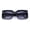 Black - Smoke, variant on Womens Retro Mod Rectangle Thick Plastic Luxury Minimalist Plastic Sunglasses Black - Smoke