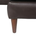 thumbnail image 6 of Maklaine Mid-Century Leather Reversible Sofa Chaise Sectional in Brown, 6 of 7
