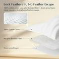 thumbnail image 2 of Bed Pillows for Side and Back Sleepers, Feather Down Hotel Collection Pillows with Classic Diamond Pattern, Medium Supportive, King Size 2 Pack Set, 2 of 5