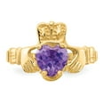 thumbnail image 5 of 14K Yellow Gold Ring Band Themed (06) June Synthetic Birthstone, Size 6, 5 of 5