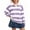 7# Light Purple, variant on Striped Polo Shirt Women Oversized Long Sleeve Rugby Shirts Loose Drop Shoulder Lapel Pullover Tops