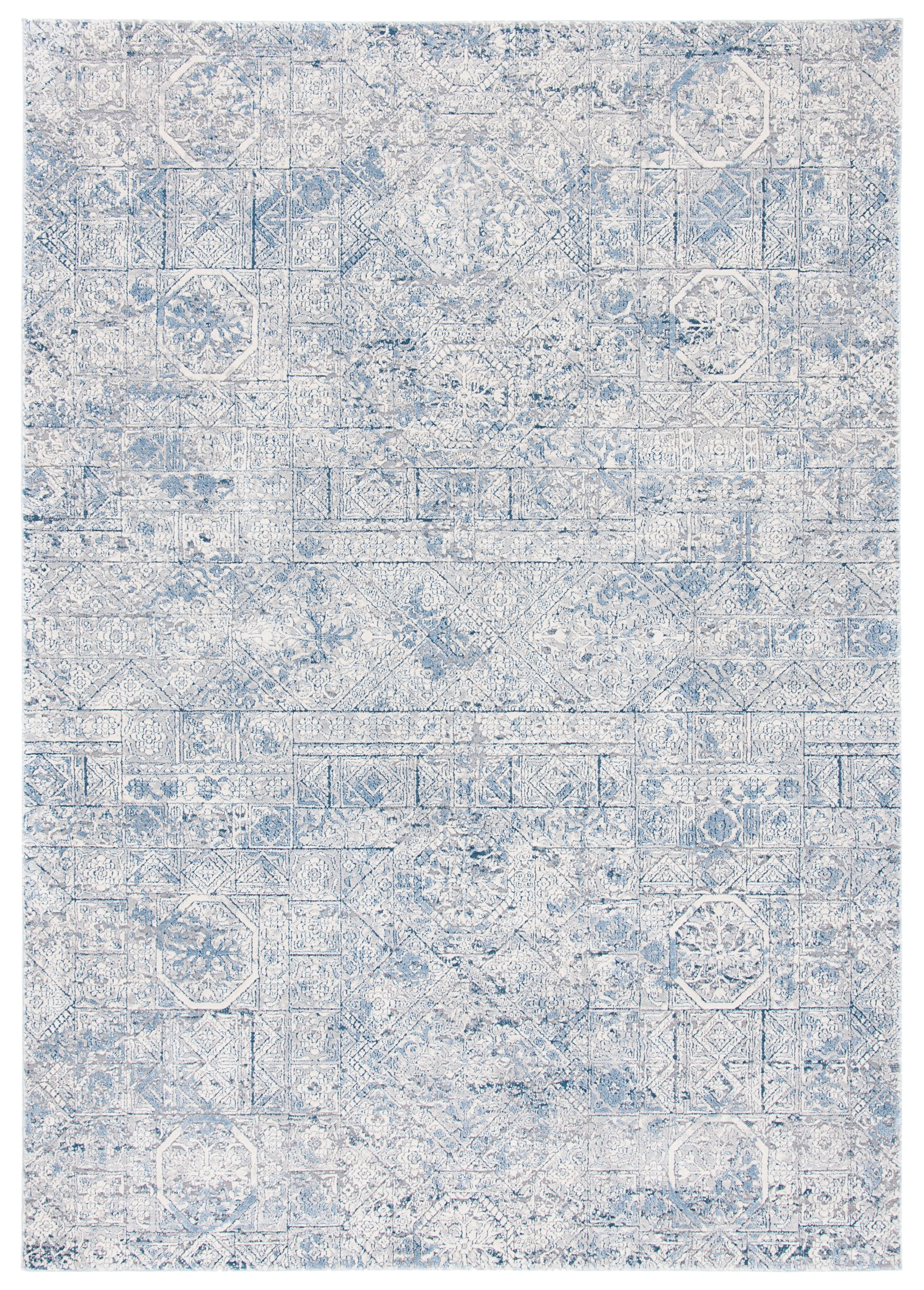 SAFAVIEH Alhambra Holden Abstract Area Rug, Ivory/Grey, 4' x 6'