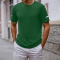 thumbnail image 2 of ZXLBBD Mens T Shirts Short Sleeve Lightweight Workout Shirts for Summer Sporty Running Hiking Solid Color T Shirts for Man Outdoor,Beige,5XL, 2 of 4