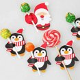thumbnail image 4 of Matsuzay 50 Uds. Tarjeta de decoración de dulces tema de Navidad adorno de dulces decoración de tarjetas de papel Kits de decoración para fiestas Pingüino, 4 of 6