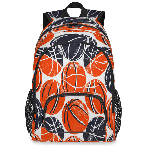 Herdesigns Basketball Laptop Backpack for Women Men, 18.3 Inch Large Computer Backpacks Fashion Teacher Nurse Bag Casual Daypack for Work Travel Sports