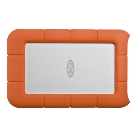 LaCie - Rugged Mini 2TB External USB 3.0 Portable Hard Drive with Rescue Data Recovery Services - Orange/Silver