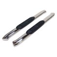 thumbnail image 1 of TrailFX Nerf Bar A7071S TFX 5 Oval Bent Side Bars; With Step Pads; 5 Inch Oval Bent; Polished; Stainless Steel; With Welded End Caps; Rocker Panel Mount, 1 of 2