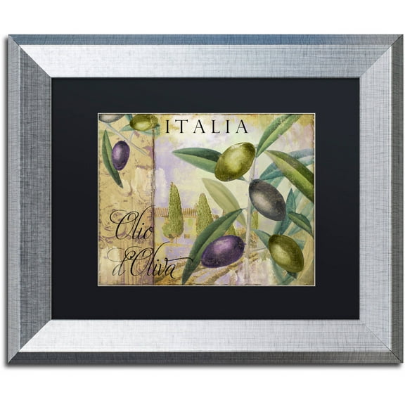 Trademark Fine Art "Toscana I" Canvas Art by Color Bakery Black Matte, Silver Frame