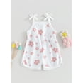 thumbnail image 2 of Bagilaanoe Newborn Baby Girls One-pieces Flower Print Sleeveless Jumpsuit 6M 12M 18M 24M 3T 4T Kids Romper Casual Clothing, 2 of 8