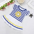thumbnail image 4 of Little Girls Outfits Clothes Top Shorts Sets Cotton Kid Girl's Clothing Set Kids Girls Daisy Flower Stripe Shirt Top Bow Pant Set Clothing 140 Yellow 7-8 Years, 4 of 7