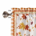 thumbnail image 4 of Fall Valances for Windows Farmhouse Kitchen Curtains Valances Rod Pocket Valance Curtains for Kitchen Windows Thanksgiving Maple Leaf Autumn Orange Plaid Window Valances for Bathroom Bedroom 54"x18", 4 of 6