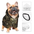 thumbnail image 3 of Fotbe Vintage Gold Leaf Skull Print Small Dog Sweater Hoodies Pet Grey Hooded Soft Fleece Sweatshirts with Pocket Fall Winter Puppy Cat Sweaters Warm Clothes-X-Small, 3 of 7